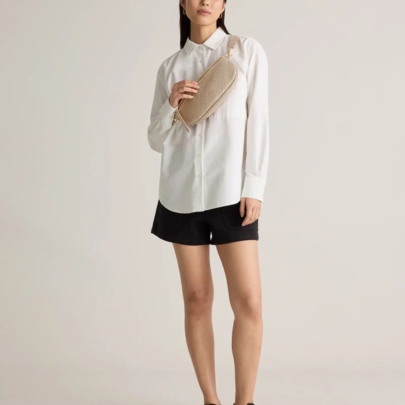 EUC Quince Italian Leather Handwoven Sling Bag Taupe COMFY & SLEEK - Picture 4 of 12